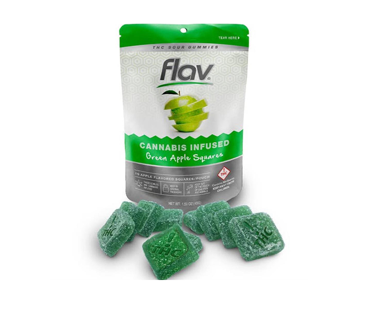flav cannabis green apple squares
