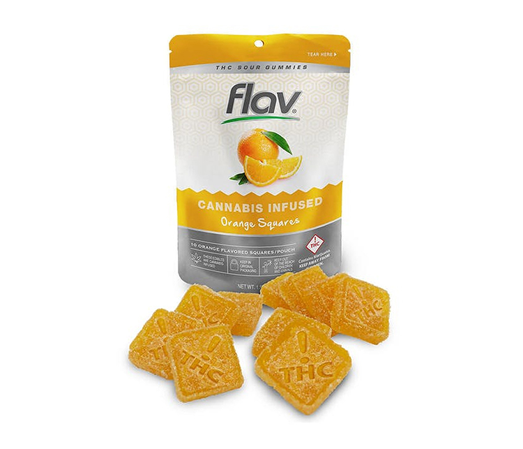 flav cannabis orange squares
