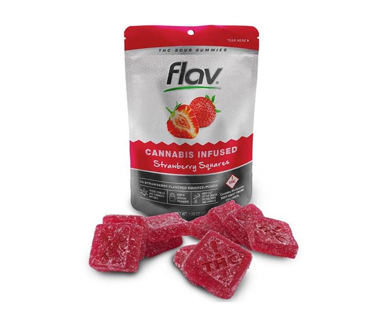 flav cannabis strawberry squares