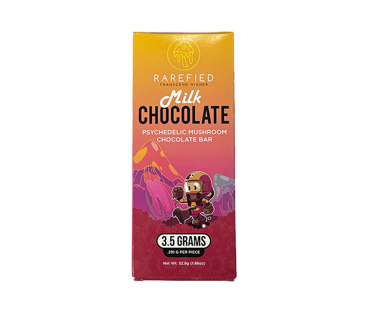 rarefied psychedelic milk chocolate bar