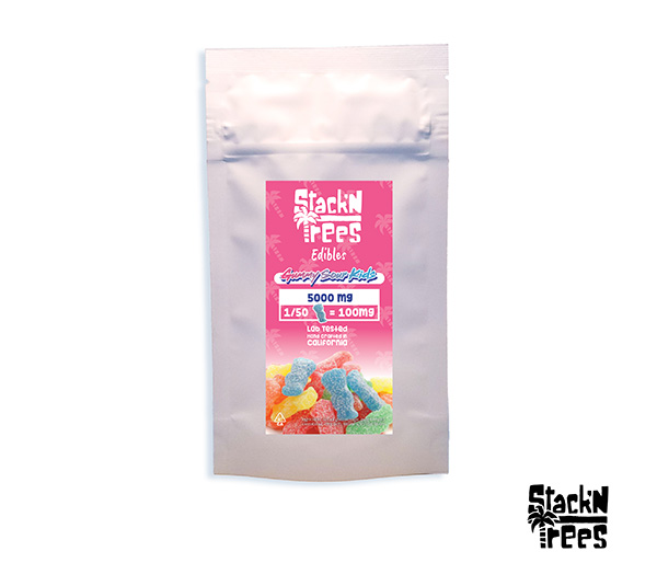 Smashed - Neon Sour Worms Gummies 5000mg